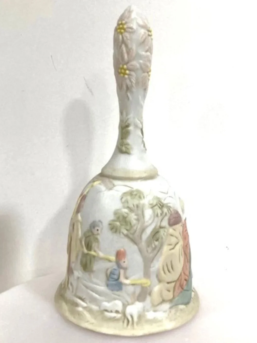 1982 Lefton China Christopher Collection Christmas Nativity Scene Bell